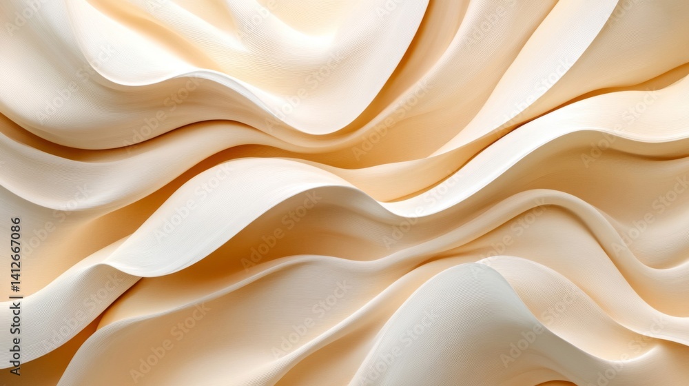 Fototapeta premium Creamy Beige Whipped Cream Texture Background