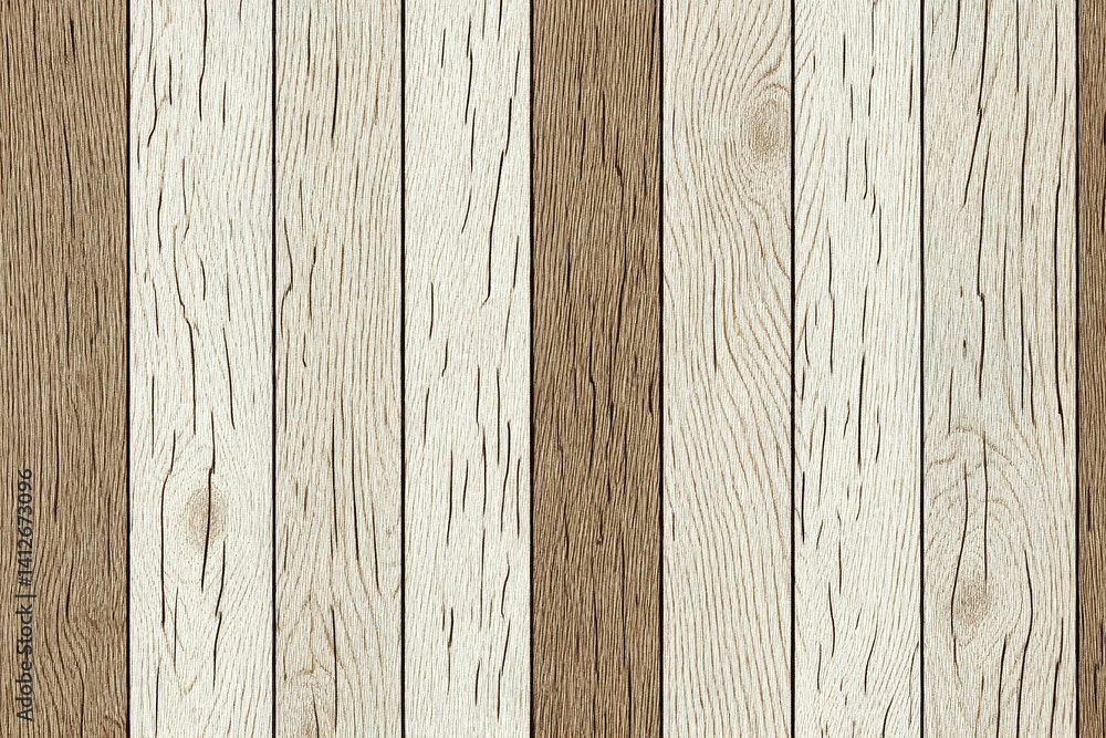 Obraz premium Wooden floor with alternating light and dark planks showcasing textured grain patterns in a contemporary indoor setting