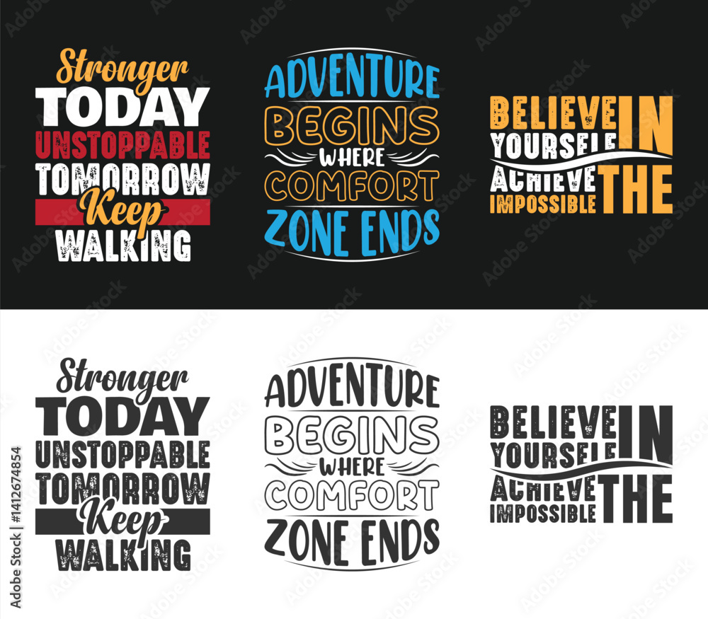 Fototapeta premium Modern typography lettering t shirt design.