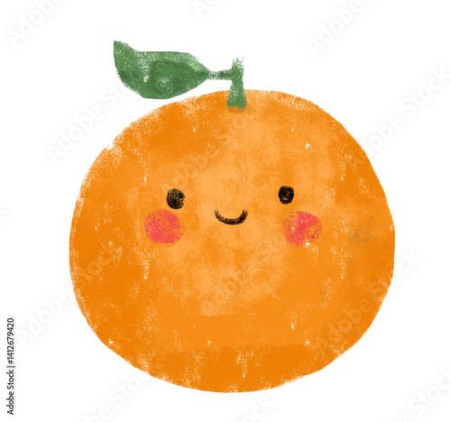 Cute fresh kawaii orange crayon watercolourstyle illustrations watercolor doodle kids healthy drink clipart cutout juice juicy sweet sunkist citrus fruits vitamin c
