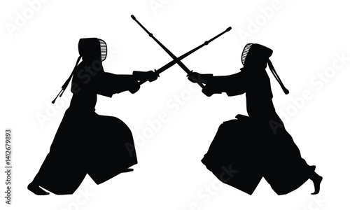kendo fighters silhouette