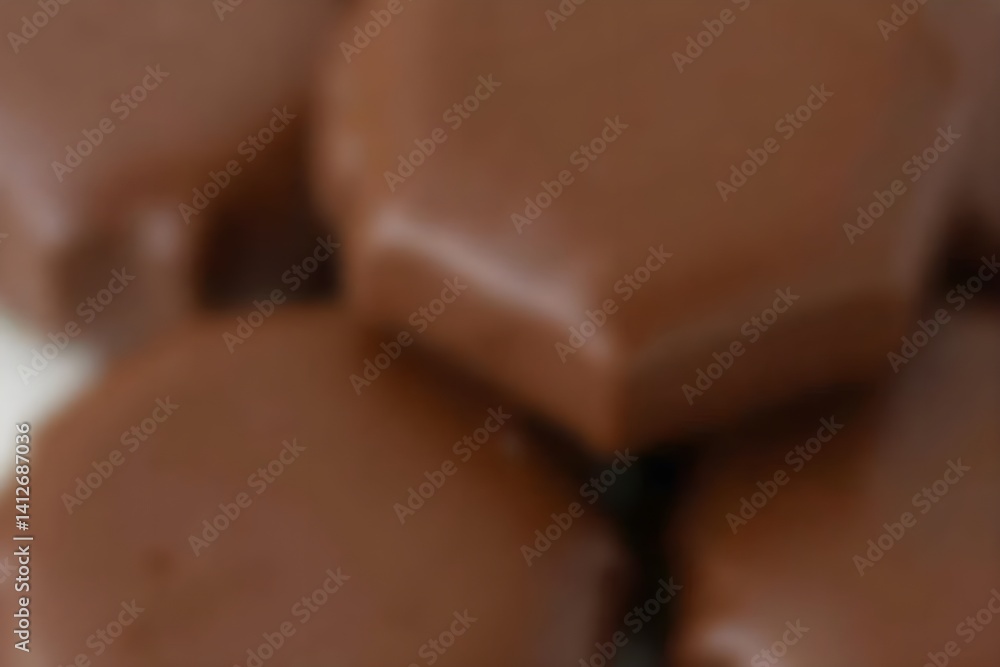 Naklejka premium A close-up of rich, creamy chocolate delights