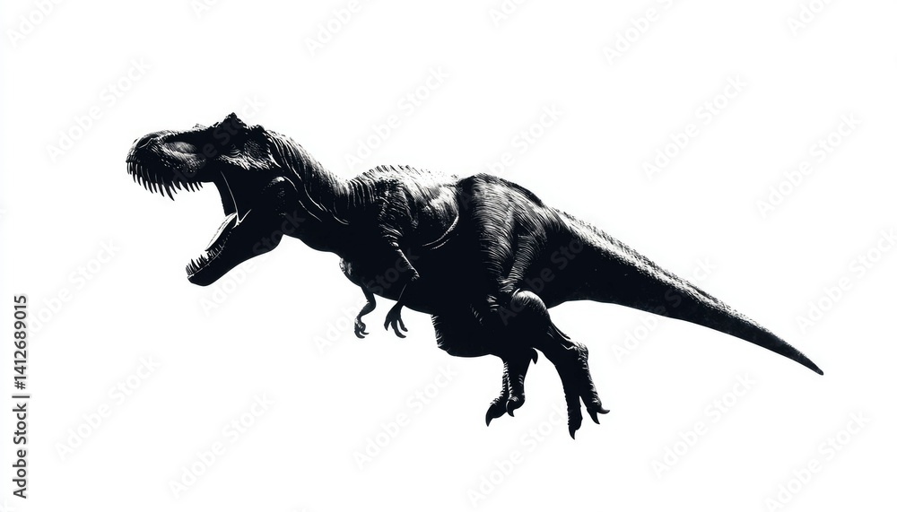 Obraz premium Prehistoric predator silhouette