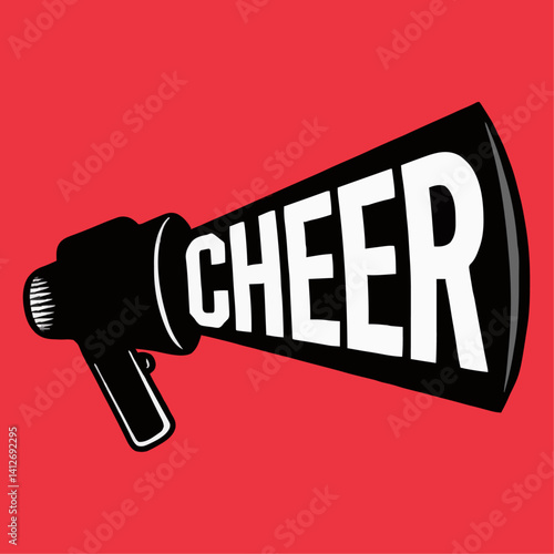 Cheerleader Megaphone vector illustration
