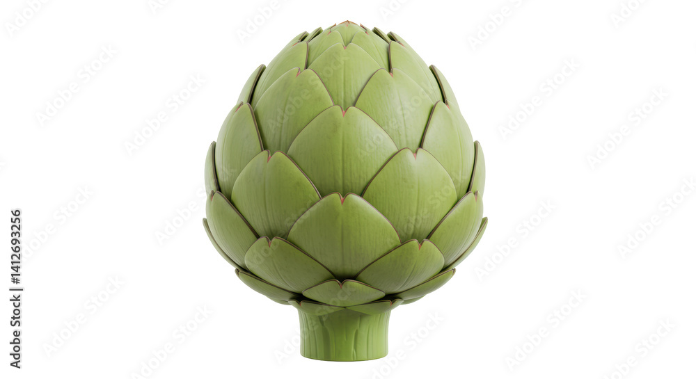 Obraz premium Isolated Artichoke on White Background