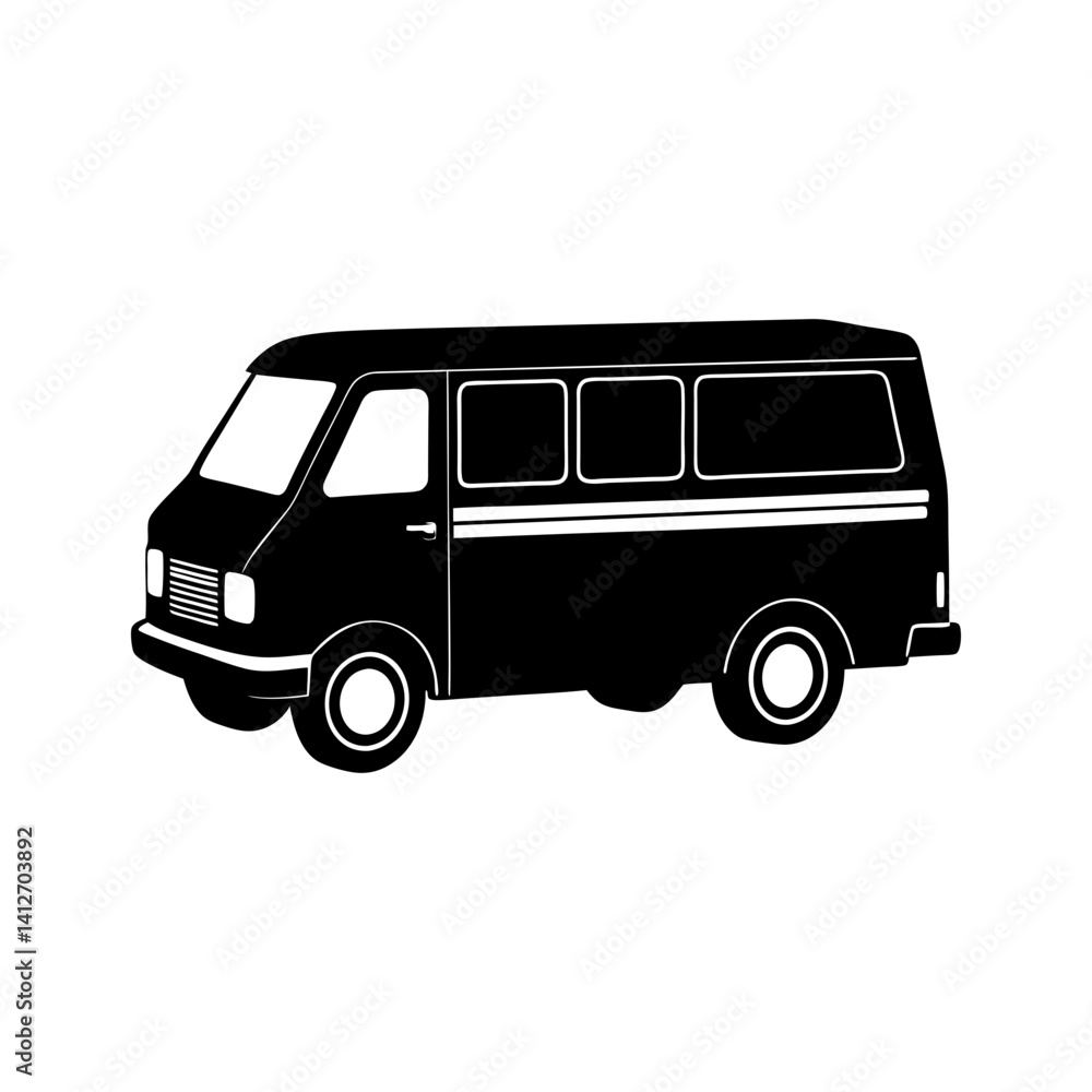 Van Silhouette vector illustration Van Silhouette vector illustration