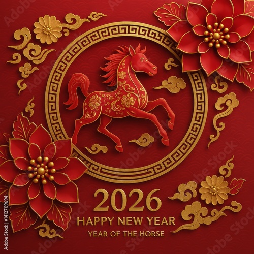 Celebrating the Year of the Horse With Festive Decorations for New Year 2026