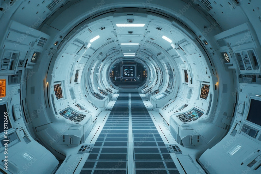Futuristic spaceship corridor Futuristic spaceship corridor