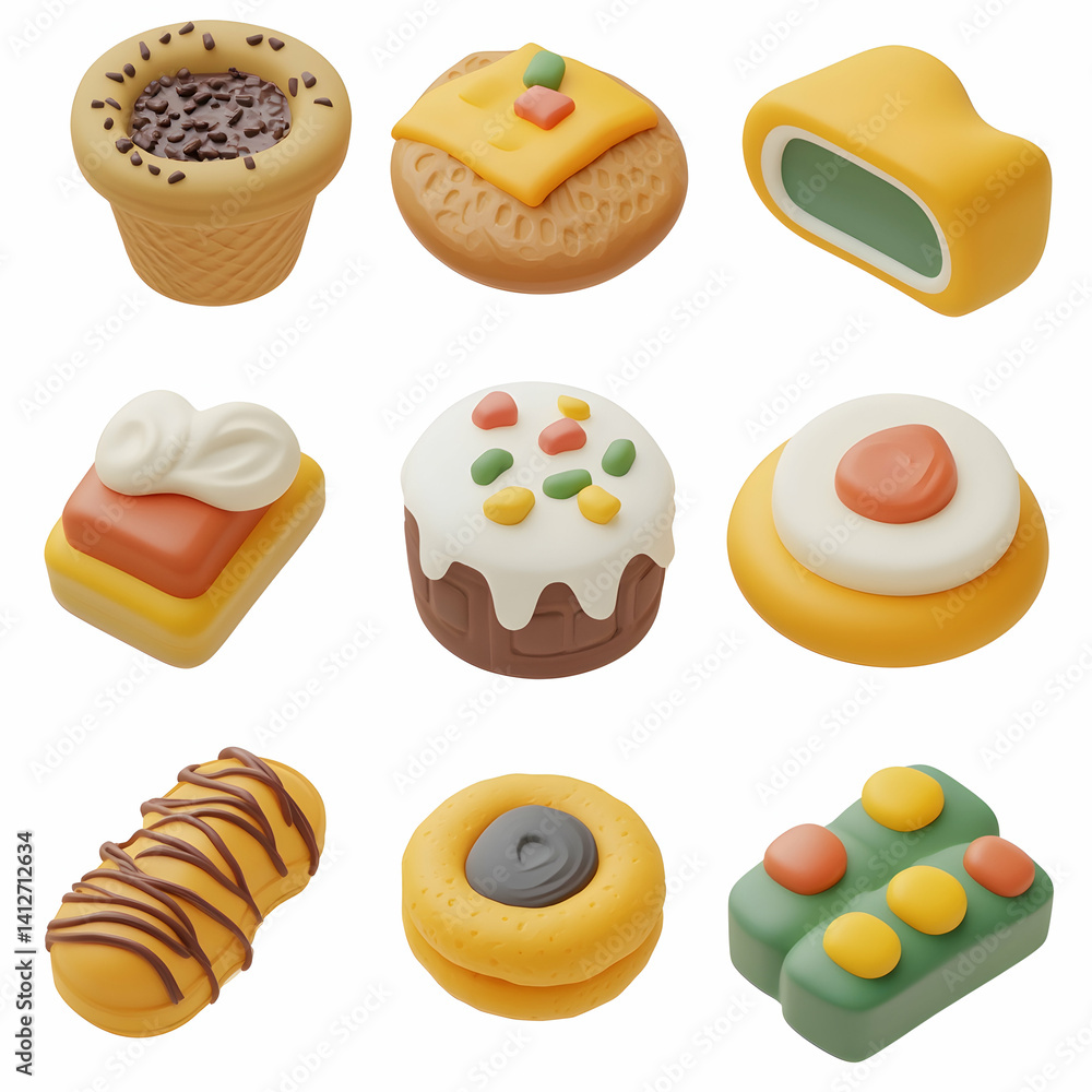 Creative and Unique 3D Food Icons for Apps Creative and Unique 3D Food Icons for Apps
