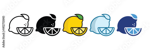 Lemon Icon Set Multiple Style Collection