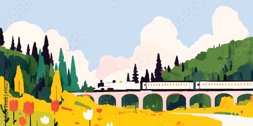 A scenic vista captures a t...