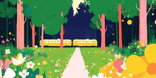 A vibrant illustration show...