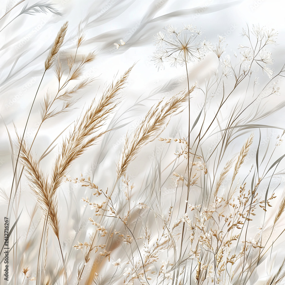 Fototapeta premium wild grass flowers