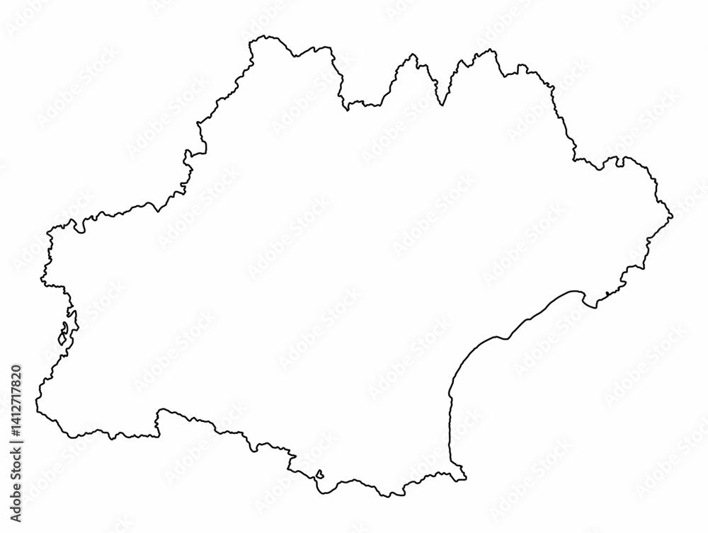 Occitanie outline map