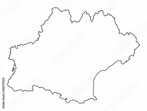 Obraz na płótnie Occitanie outline map w salonie