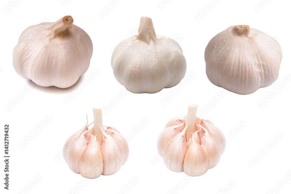 Garlic isolated on a white background. Garlic isolated on a white background.