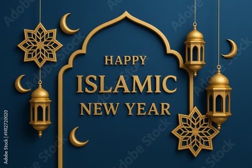 Celebrate Islamic New Year With Elegant Decorations and Warm Wishes