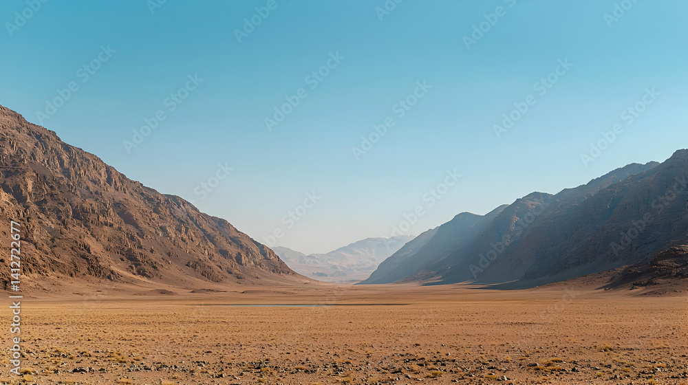 Fototapeta premium Mountain Valley Landscape In Desert