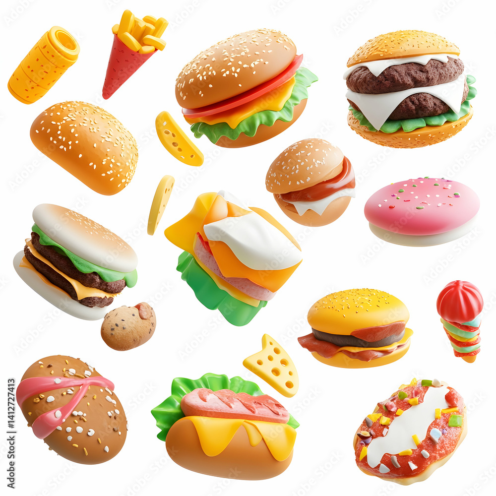 Crisp and Clean 3D Food Icon Pack Crisp and Clean 3D Food Icon Pack