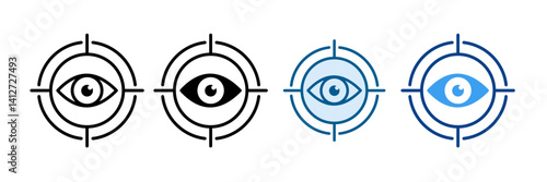 Critical Eye Icon Set Multiple Style Collection