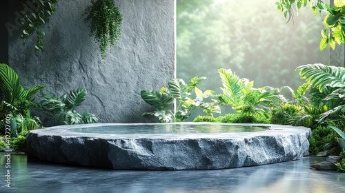 Water fountain stone basin nature