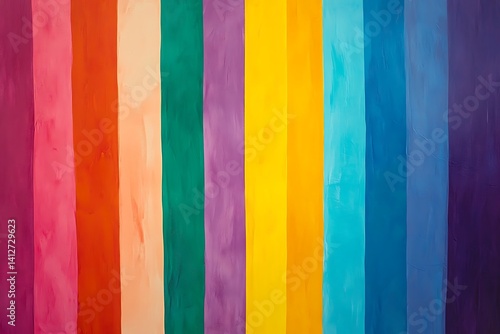 Vertical rainbow stripes with bright and vibrant colors, creating a bold and colorful background