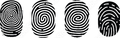 Fingerprint icons vector. Fingerprint lock. Fingerprint vector illustration