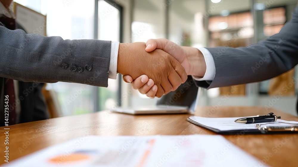 Signing agreements and making deals in office Partnership negotiation and meeting commitments Signing agreements and making deals in office Partnership negotiation and meeting commitments