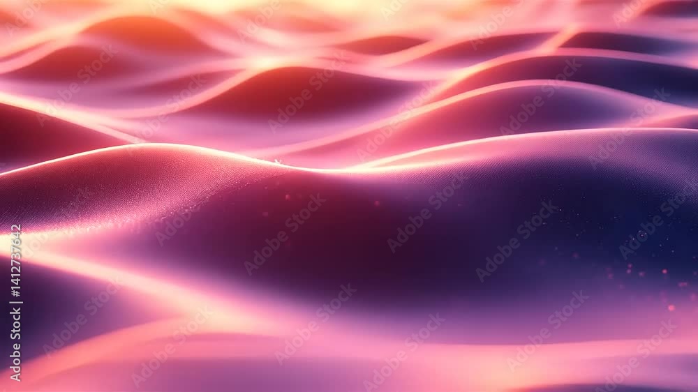 Abstract vibrant wave patterns in warm colors. Soft, smooth, flowing lines create a sense of movement and energy. The colors transition seamlessly, highlighted by warm orange and pink light Abstract vibrant wave patterns in warm colors. Soft, smooth, flowing lines create a sense of movement and energy. The colors transition seamlessly, highlighted by warm orange and pink light