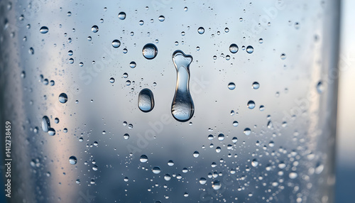 close up of water droplets on a glass
