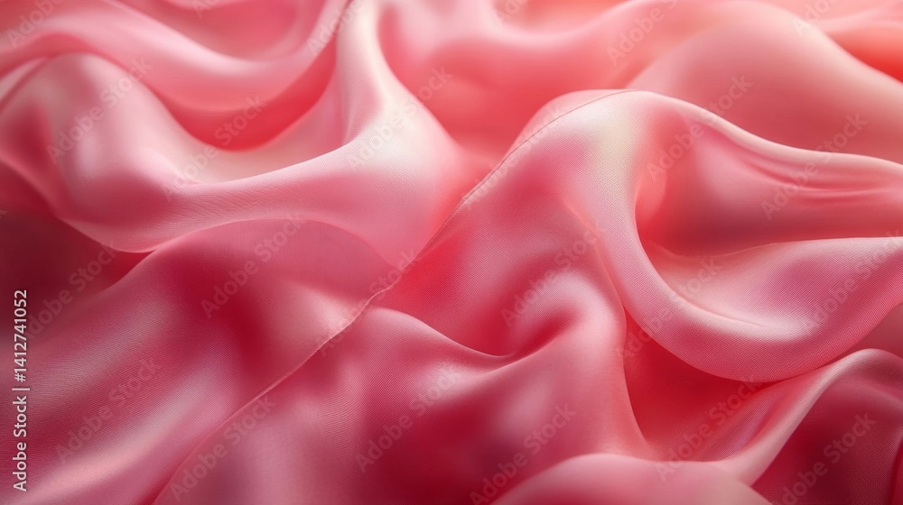 Obraz premium Pink Silk Fabric Draped Texture Background