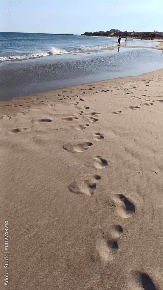 traces de pas sur le sable traces de pas sur le sable