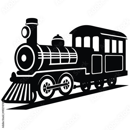 train this is a editable eps file vector silhouette illustration