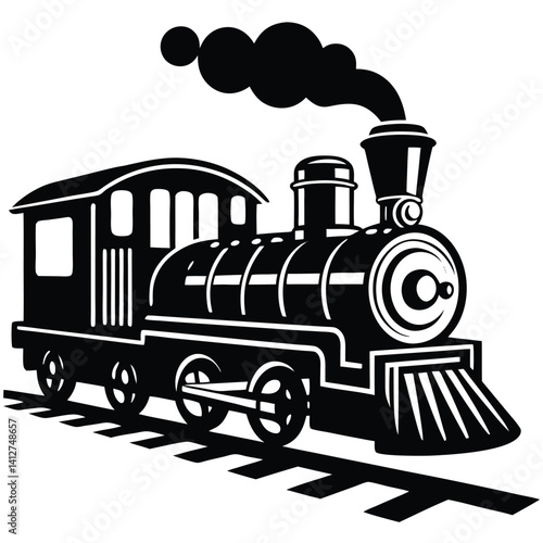 train this is a editable eps file vector silhouette illustration