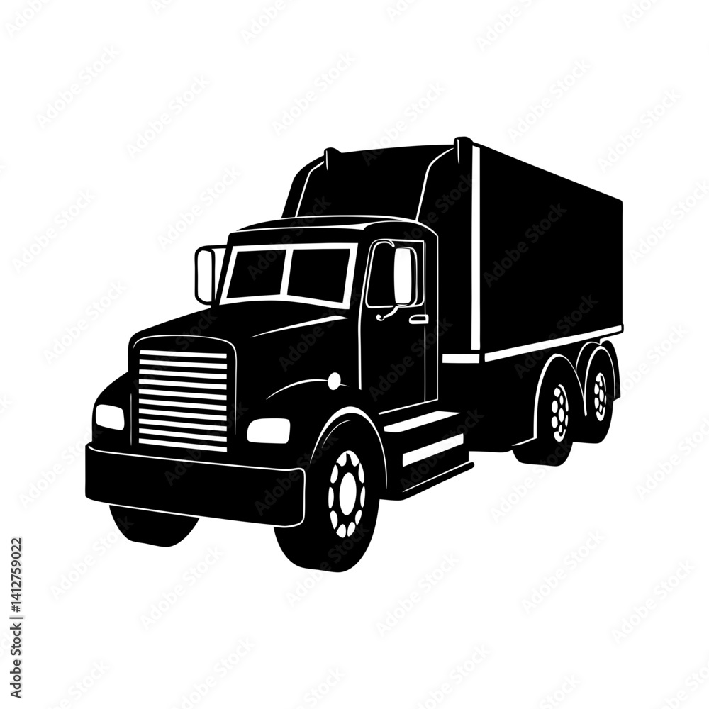 Truck Silhouette vector illustration Truck Silhouette vector illustration