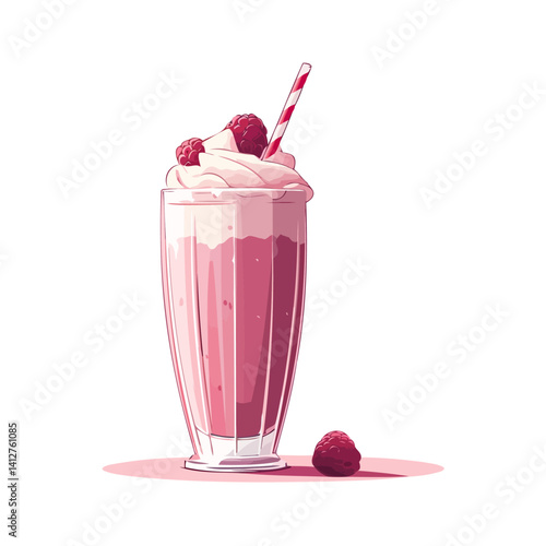 Strawberry Milkshake with Whipped Cream