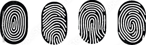 Fingerprint lock. Fingerprint vector illustration