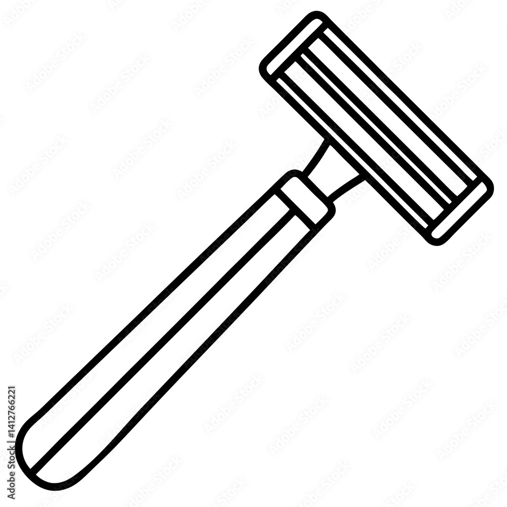 Minimal Razor Vector Illustration on White Background Minimal Razor Vector Illustration on White Background