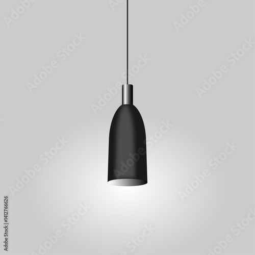 Pendant lamp, realistic design.