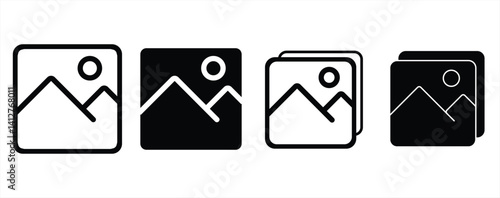 Picture vector icon. photo gallery icon vector