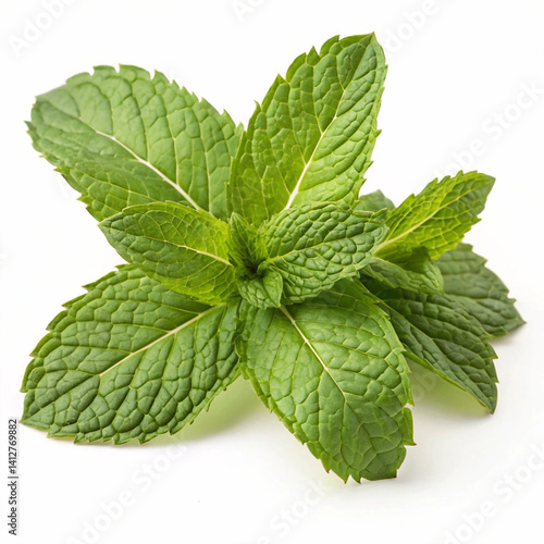 Fresh Mint Leaves: Vibrant Green Herb with Refreshing Aroma