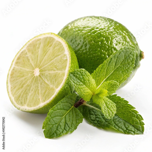Refreshing Lime with Mint: Zesty Citrus and Herbal Combination