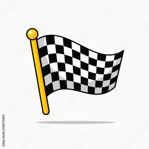 Racing flag sign. Vector illustration