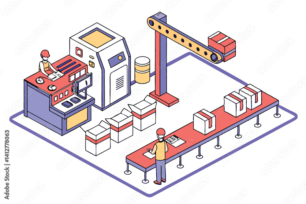 Fototapeta premium industrial factory icon
