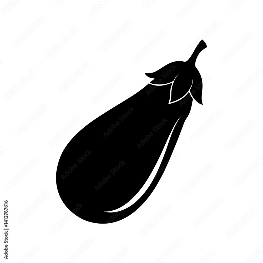 Eggplant Silhouette vector illustration Eggplant Silhouette vector illustration