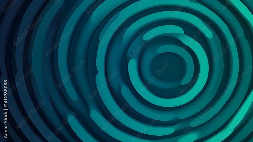 Obraz premium Mesmerizing Geometric Halftone Gradient Circles with Vibrant Blue and Green Tones