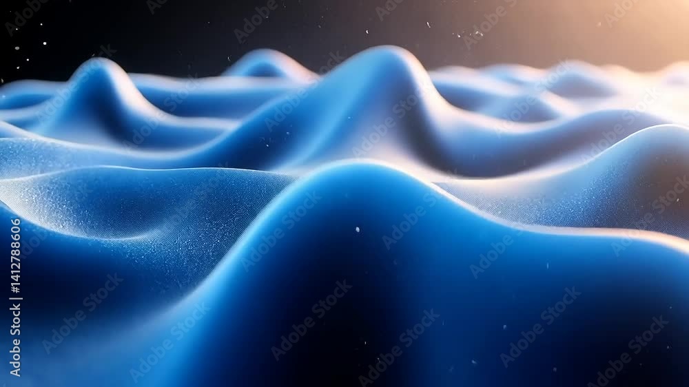 Abstract blue wave patterns