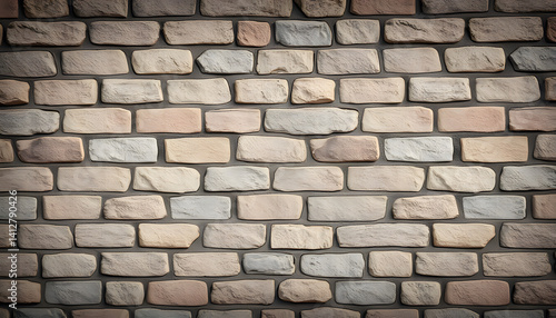 Wallpaper Mural Weathered medieval fortress stone wall texture background., retro style. with white shades Torontodigital.ca