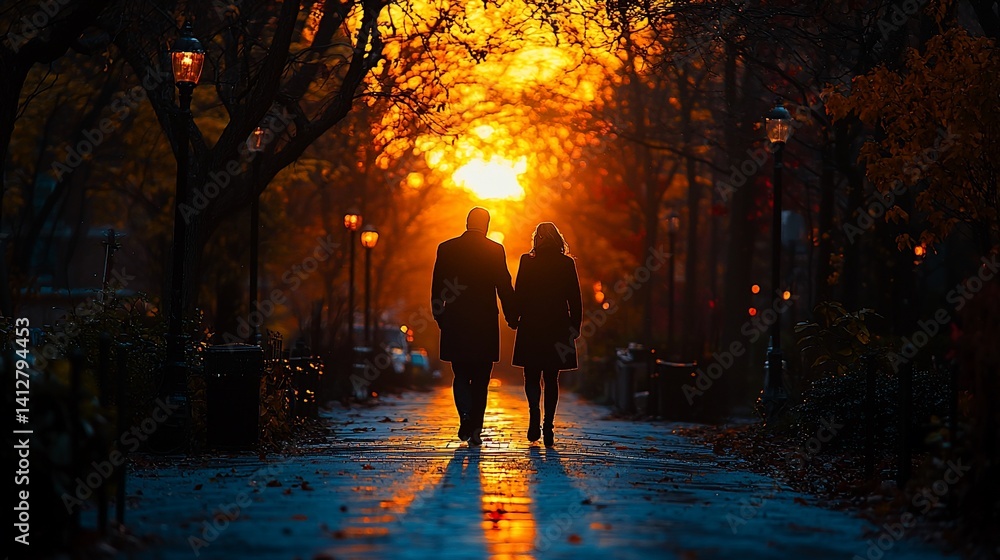 Romantic autumn walk Romantic autumn walk