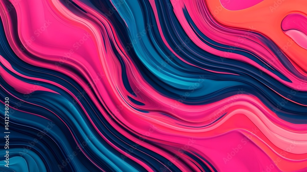 Vibrant Surreal Melting Shapes in Futuristic Digital Art Concept Vibrant Surreal Melting Shapes in Futuristic Digital Art Concept